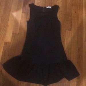 Black dress fitted with flare